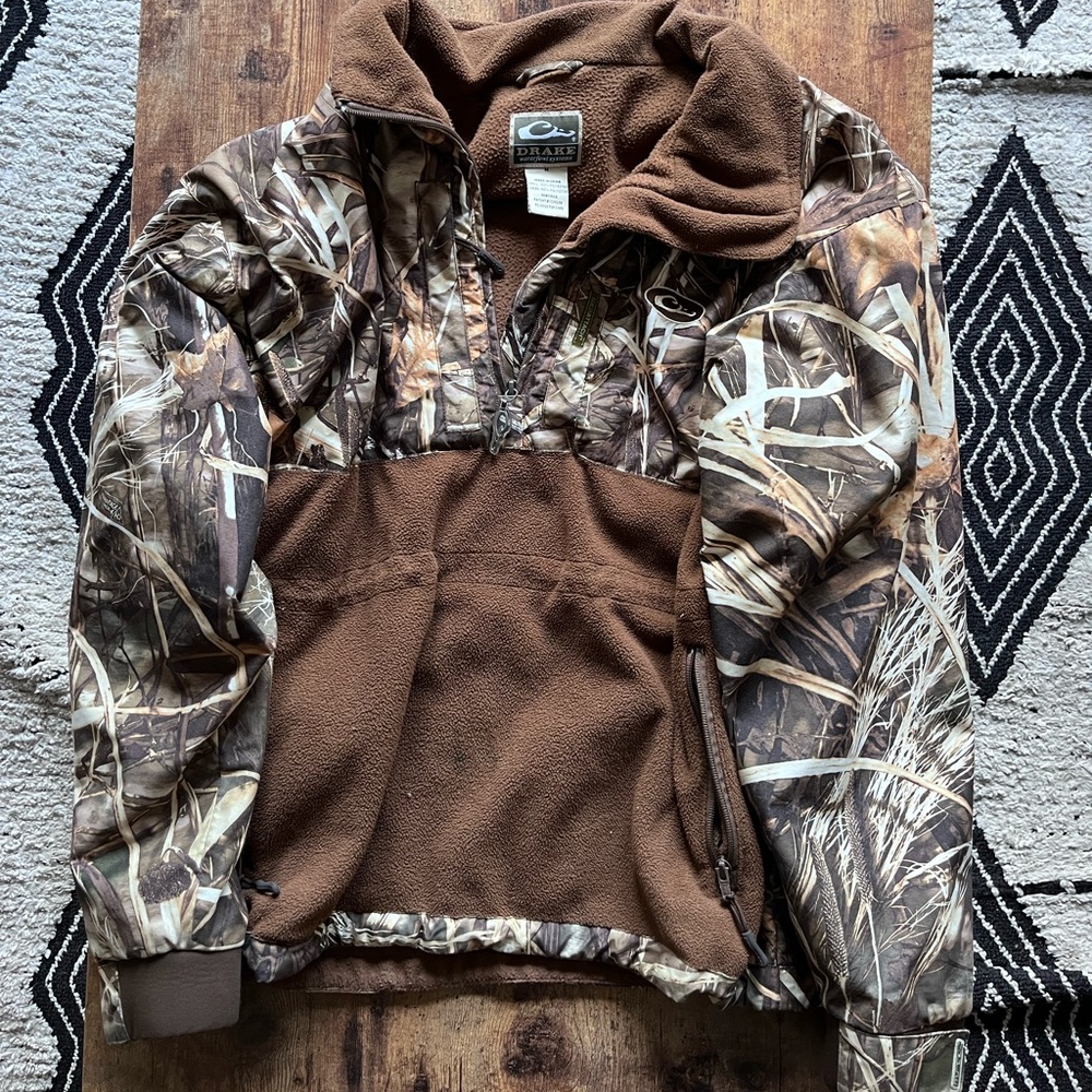 Drake waterfowl original pullover max 4 camo MEDIUM